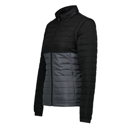Marwin Sports Puffer Women's Jacket Removable Arms - Black/Grey