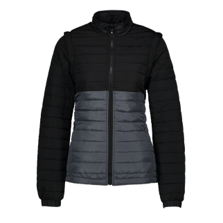 Marwin Sports Puffer Women's Jacket Removable Arms - Black/Grey