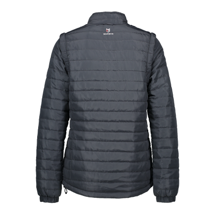 Sierra Grey Puffer Jacket Removable Arms