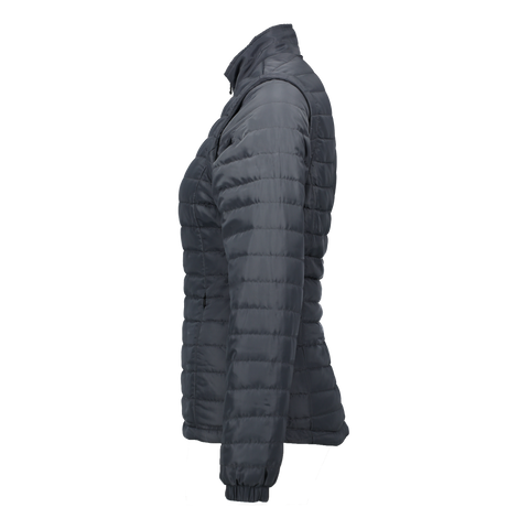 Sierra Grey Puffer Jacket Removable Arms