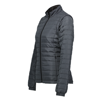 Sierra Grey Puffer Jacket Removable Arms