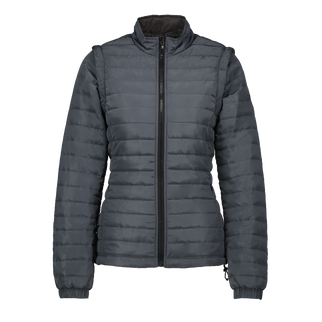 Sierra Grey Puffer Jacket Removable Arms