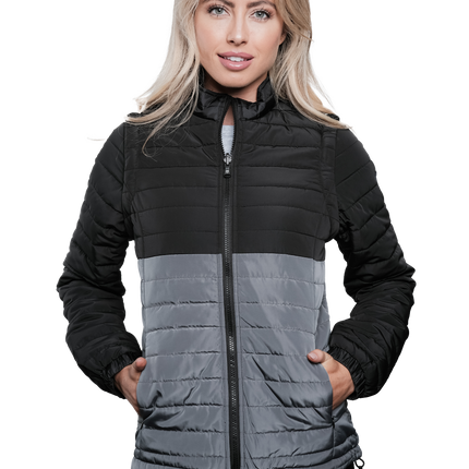 Sierra Black/Grey Puffer Jacket Removable Arms
