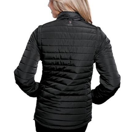 Marwin Sports Puffer Women's Jacket Removable Arms - Black