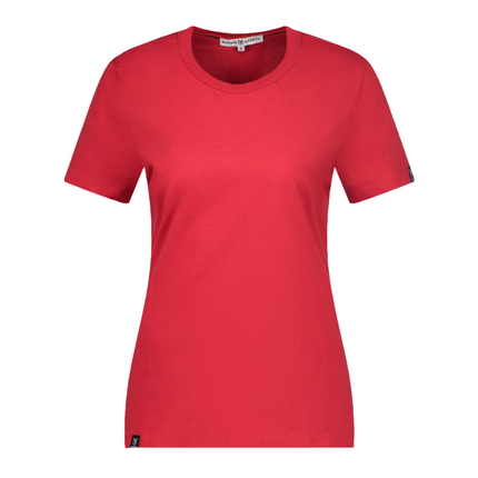 Marwin Sports Cotton Crew Neck Women's Tee - Red