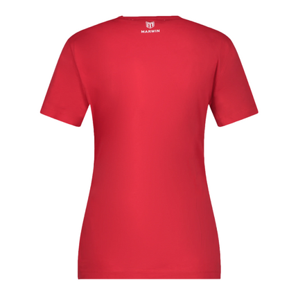 Marwin Sports Cotton Crew Neck Women's Tee - Red