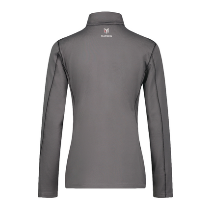 Marwin Sports Quarter Zip Women's Pullover - Grey