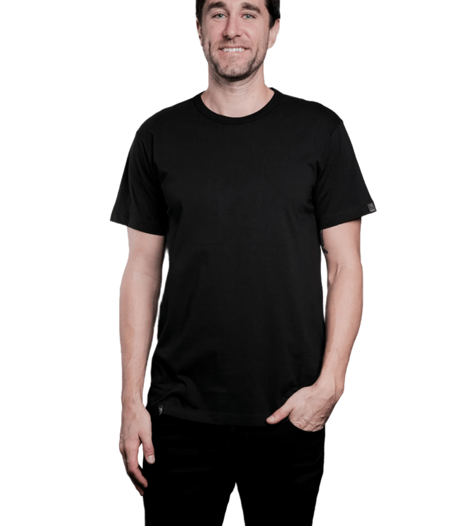 Branson Men's Crew Neck Tee - Black - Marwin Sports