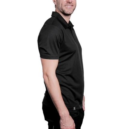 Marwin Sports Poly Button Men's Polo -Black