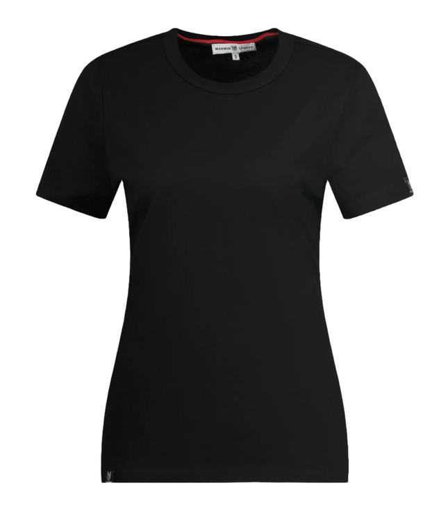 Hayden Crew Neck Women's Tee - Black - Marwin Sports