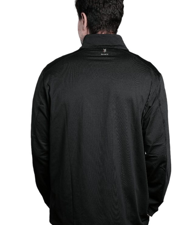 Hayes Men's Quarter Zip Pullover - Black - Marwin Sports