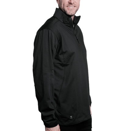 Hayes Men's Quarter Zip Pullover - Black - Marwin Sports