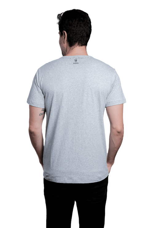 Marwin Sports Cotton Crew Neck Men's Tee - Grey - Marwin Sports
