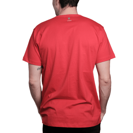 Marwin Sports Cotton Crew Neck Men's Tee - Red - Marwin Sports