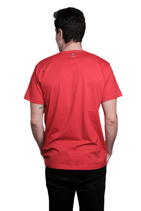 Marwin Sports Cotton Crew Neck Men's Tee - Red - Marwin Sports