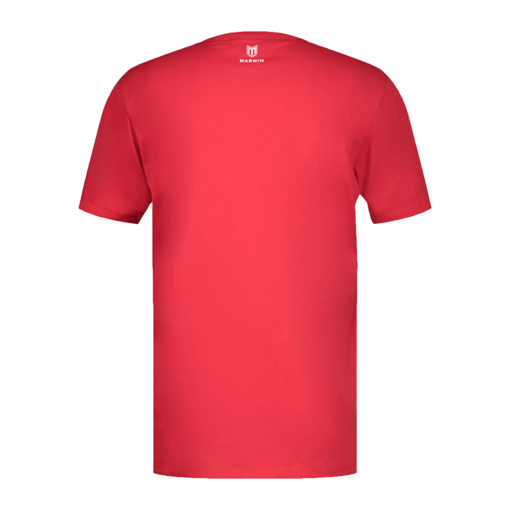 Marwin Sports Cotton Crew Neck Men's Tee - Red - Marwin Sports
