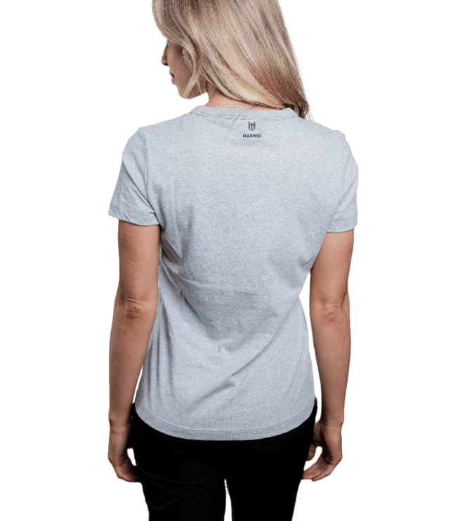 Marwin Sports Cotton Crew Neck Women's Tee - Grey - Marwin Sports