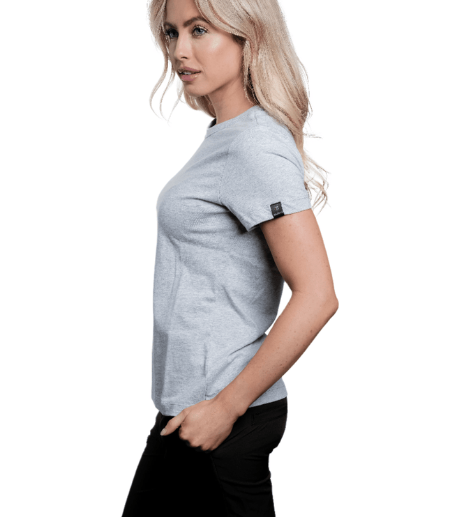 Marwin Sports Cotton Crew Neck Women's Tee - Grey - Marwin Sports