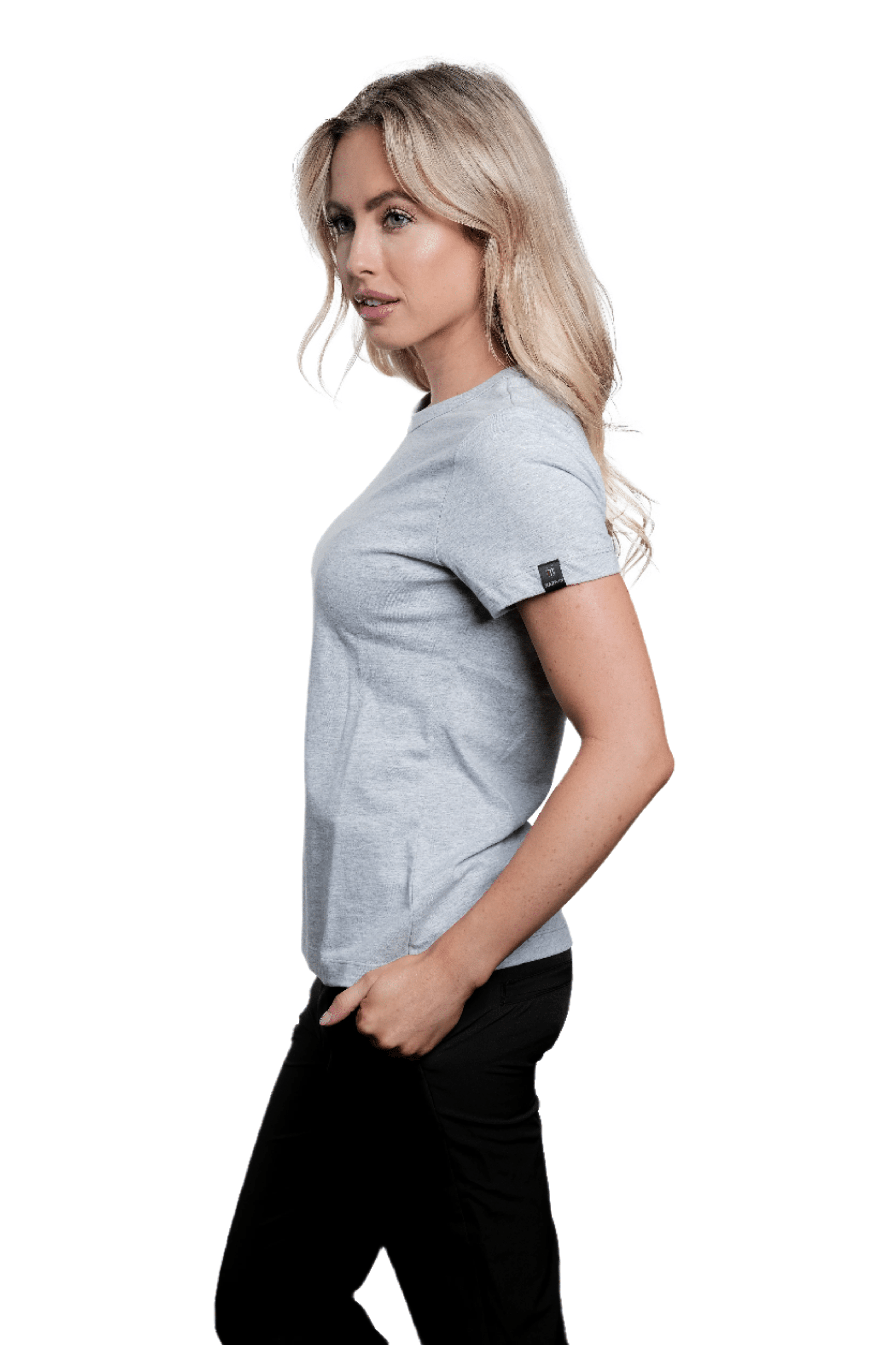 Marwin Sports Cotton Crew Neck Women's Tee - Grey - Marwin Sports