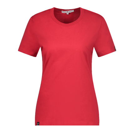 Marwin Sports Cotton Crew Neck Women's Tee - Red - Marwin Sports
