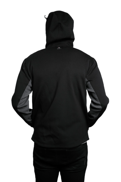 Marwin Sports Full Zip Men's Hoodie - Black/Grey - Marwin Sports