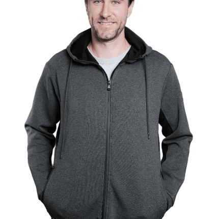 Marwin Sports Full Zip Men's Hoodie - Grey/Black - Marwin Sports