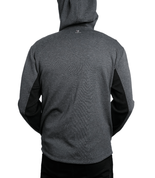 Marwin Sports Full Zip Men's Hoodie - Grey/Black - Marwin Sports
