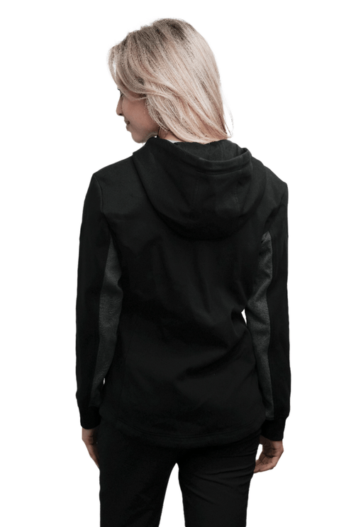 Marwin Sports Full Zip Women's Hoodie - Black/Grey - Marwin Sports