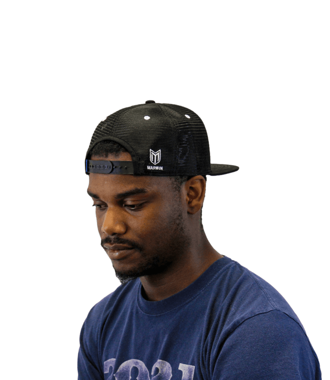 Marwin Sports Mopar Logo Embroidered 6 Panel Hat - Black - Marwin Sports