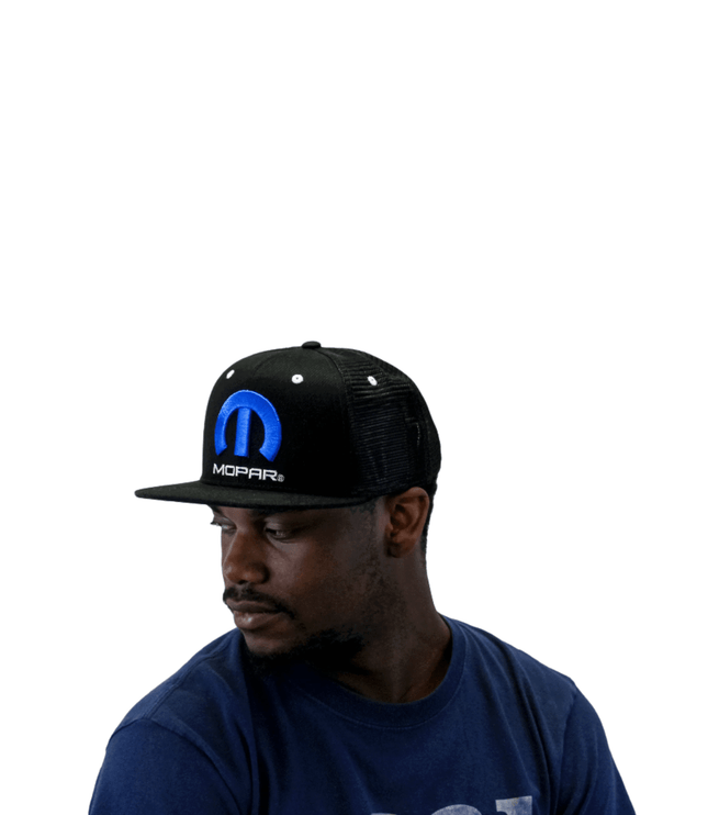 Marwin Sports Mopar Logo Embroidered 6 Panel Hat - Black - Marwin Sports