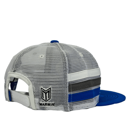 Marwin Sports Mopar Logo Embroidered 6 Panel Hat - Blue/White - Marwin Sports