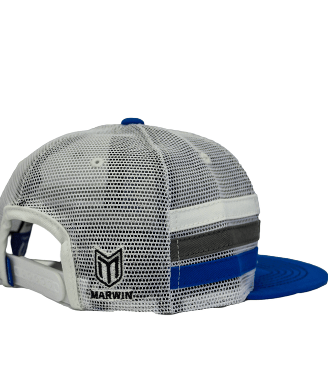 Marwin Sports Mopar Logo Embroidered 6 Panel Hat - Blue/White - Marwin Sports