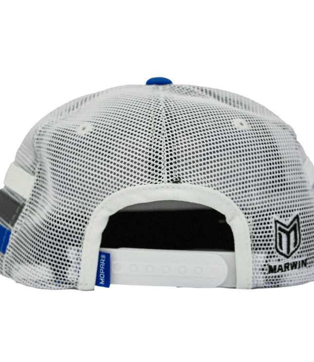 Marwin Sports Mopar Logo Embroidered 6 Panel Hat - Blue/White - Marwin Sports
