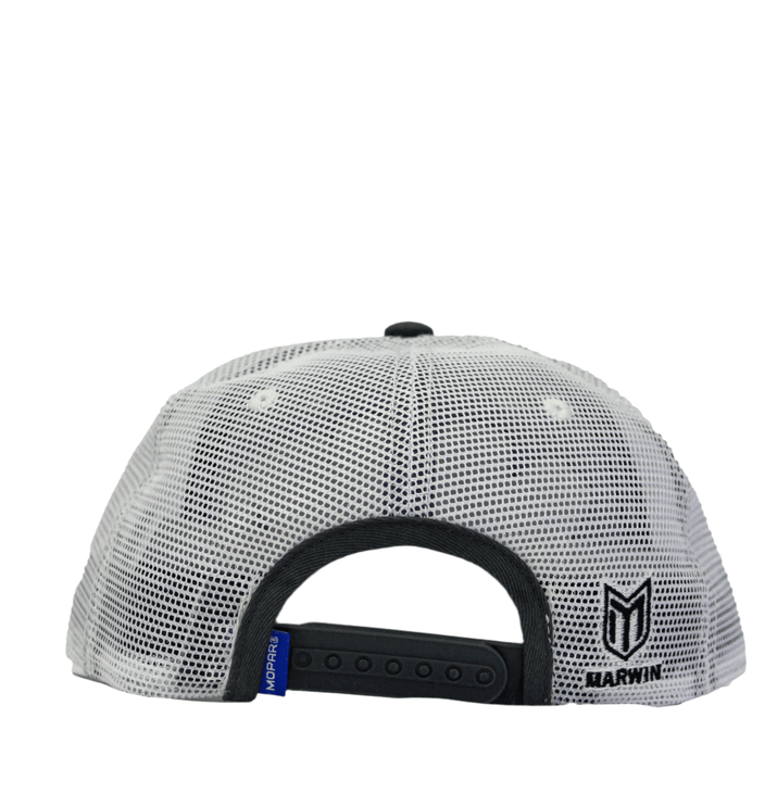 Marwin Sports Mopar Logo Embroidered 6 Panel Hat - Charcoal Grey/White - Marwin Sports