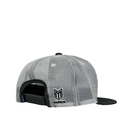 Marwin Sports Mopar Logo Embroidered 6 Panel Hat - Charcoal Grey/White - Marwin Sports