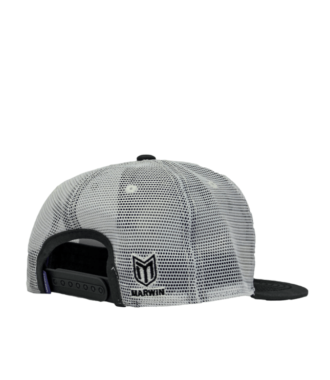 Marwin Sports Mopar Logo Embroidered 6 Panel Hat - Charcoal Grey/White - Marwin Sports