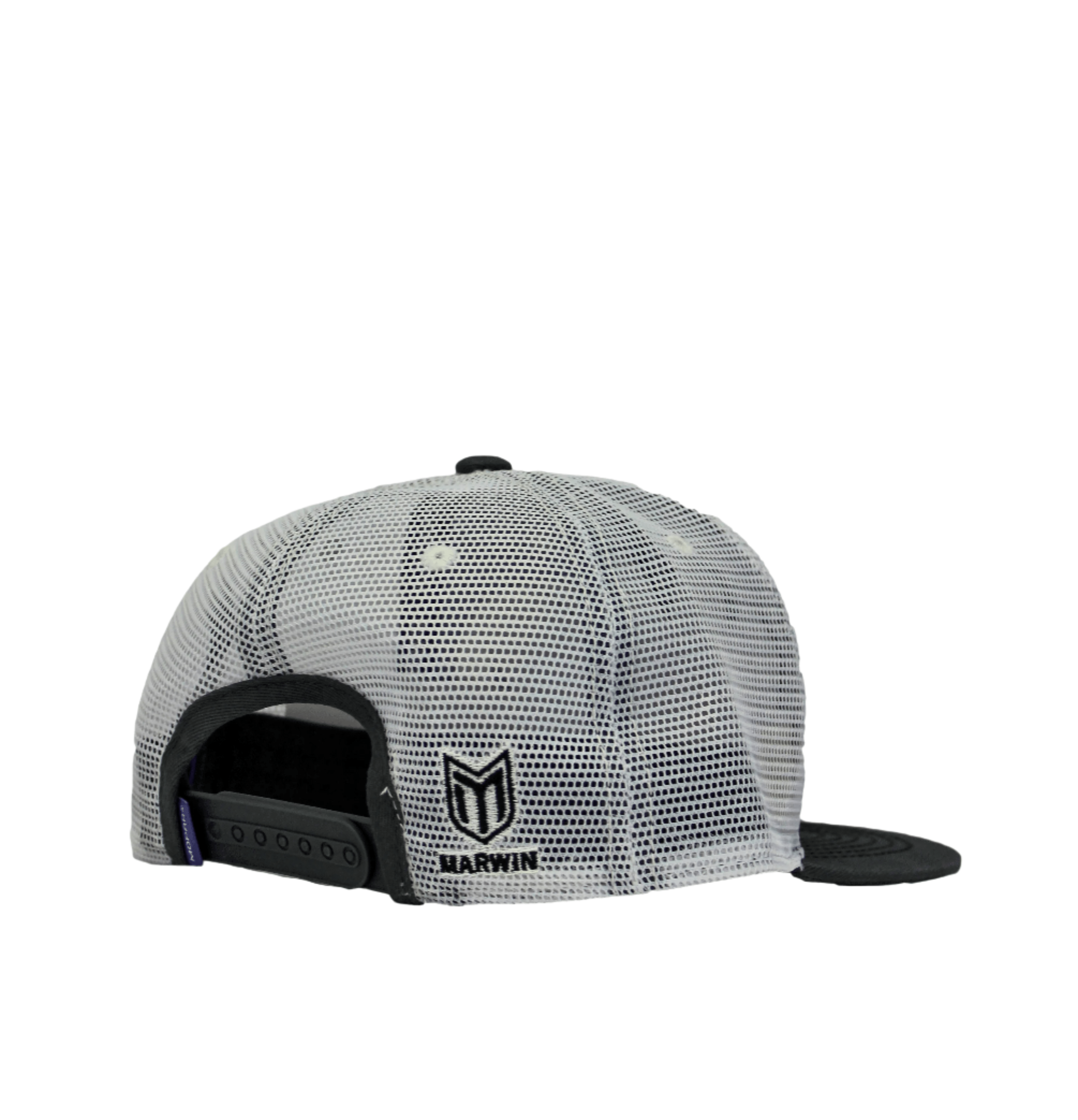 Marwin Sports Mopar Logo Embroidered 6 Panel Hat - Charcoal Grey/White - Marwin Sports