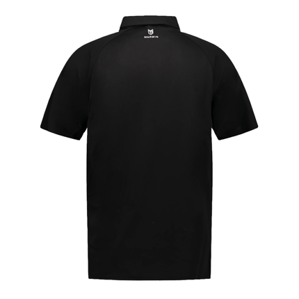 Marwin Sports Poly Button Men's Polo - Black - Marwin Sports