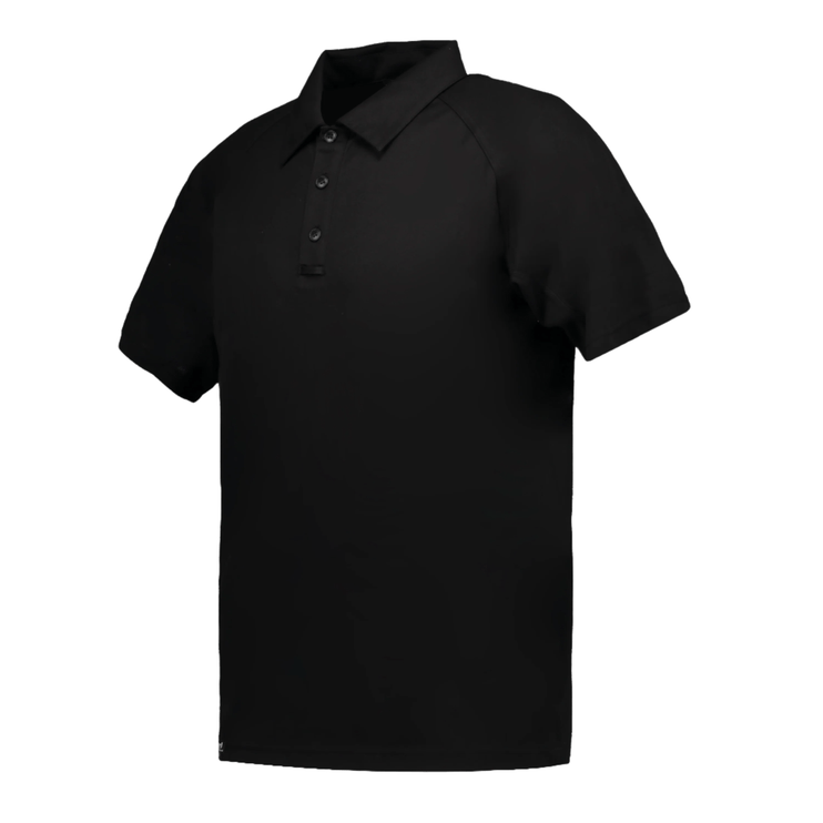 Marwin Sports Poly Button Men's Polo - Black - Marwin Sports