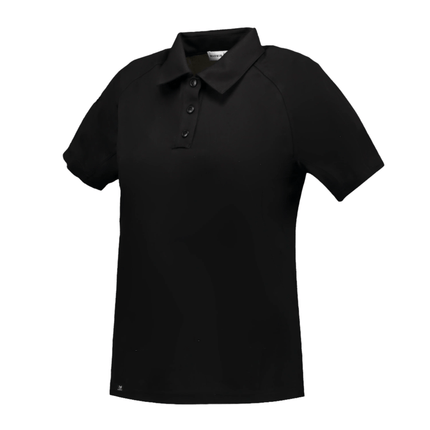 Marwin Sports Poly Button Women's Polo - Black - Marwin Sports