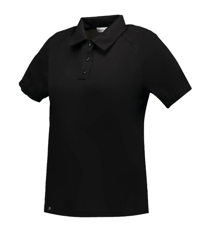 Marwin Sports Poly Button Women's Polo - Black - Marwin Sports