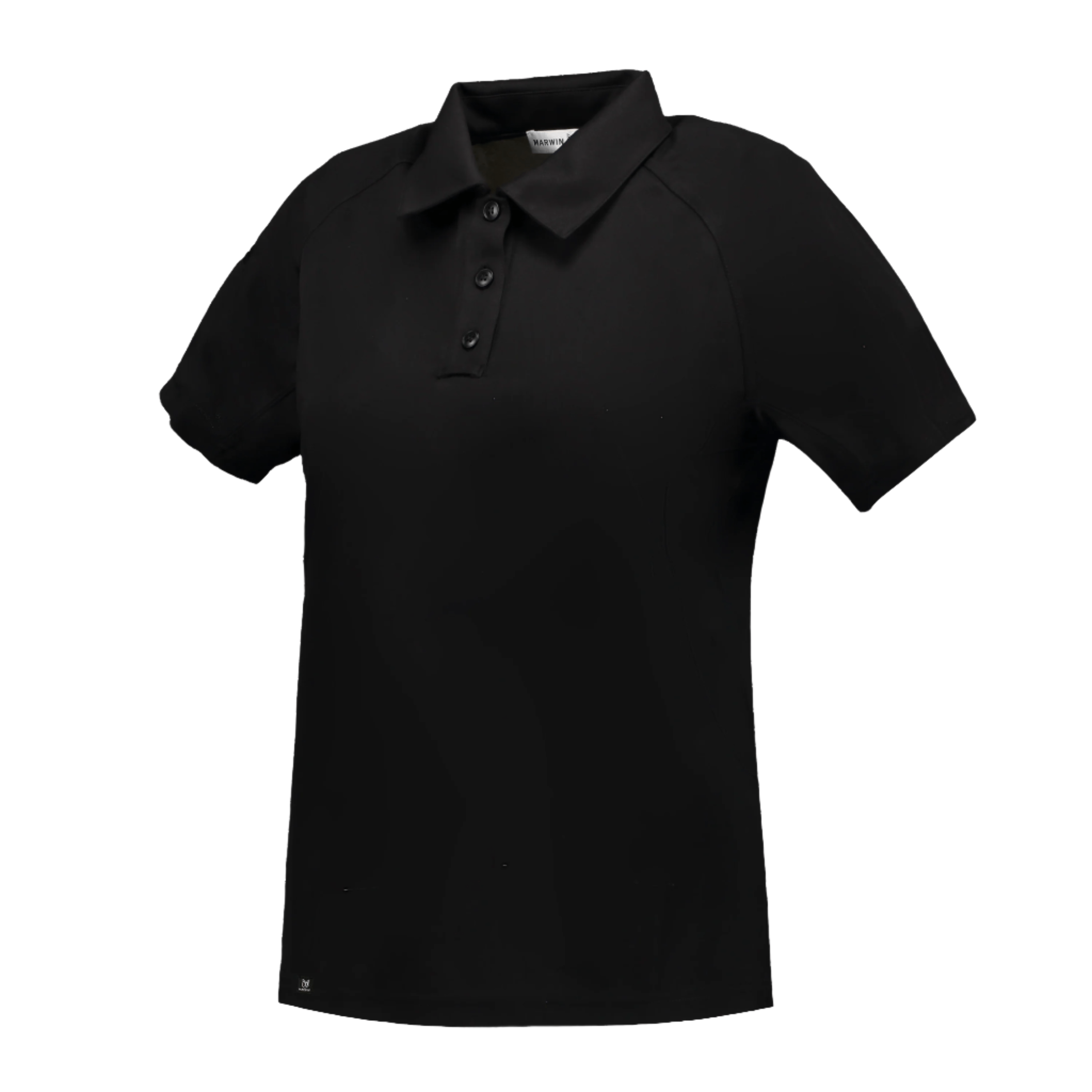 Marwin Sports Poly Button Women's Polo - Black - Marwin Sports