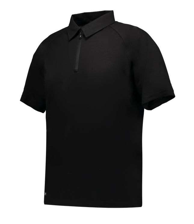 Marwin Sports Poly Zipper Men's Polo - Black - Marwin Sports