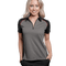 Marwin Sports Poly Zipper Women's Polo - Grey/Black/Red - Marwin Sports