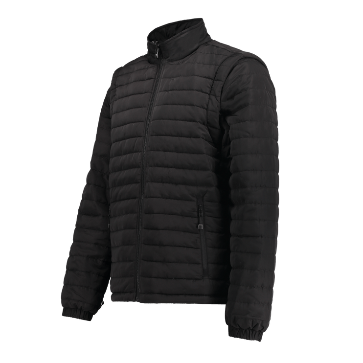 Marwin Sports Puffer Men's Jacket Removable Arms - Black - Marwin Sports