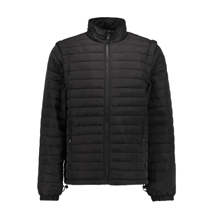 Marwin Sports Puffer Men's Jacket Removable Arms - Black - Marwin Sports