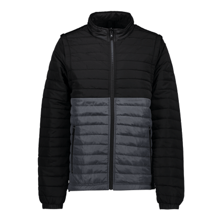 Marwin Sports Puffer Men's Jacket Removable Arms - Black/Grey - Marwin Sports