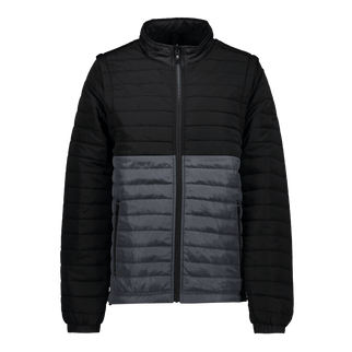 Marwin Sports Puffer Men's Jacket Removable Arms - Black/Grey - Marwin Sports