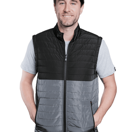 Marwin Sports Puffer Men's Jacket Removable Arms - Black/Grey - Marwin Sports