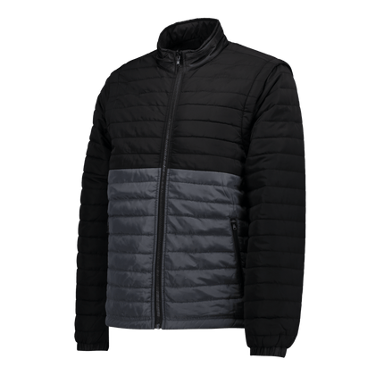 Marwin Sports Puffer Men's Jacket Removable Arms - Black/Grey - Marwin Sports